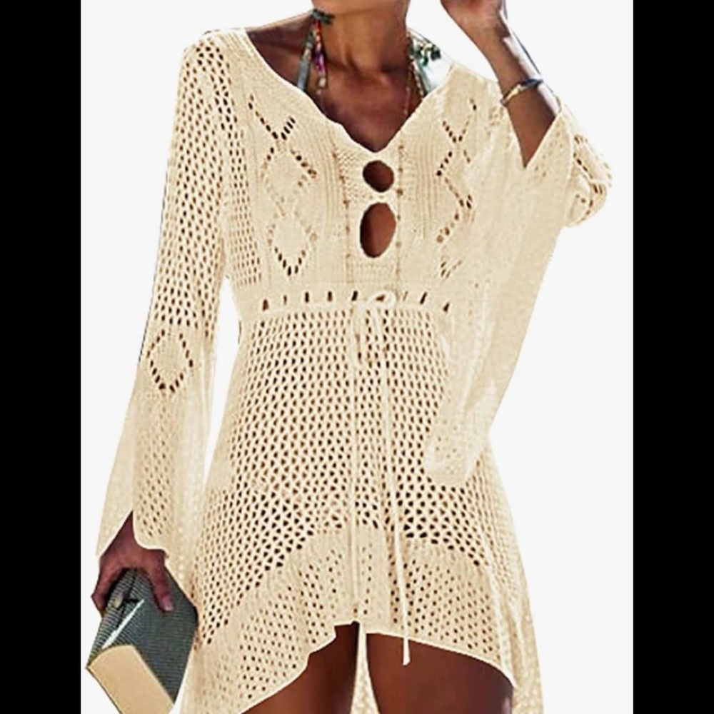 Top quality dress beach New Knitted Hollow Beach Blous…